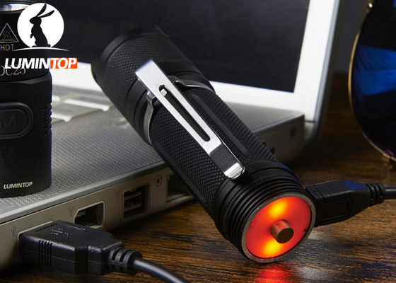 Κίνα Φορητός φακός Lumintop Ed25, επανακαταλογηστέος οδηγημένος φανός USB με το χαμηλής ισχύος δείκτη προμηθευτής